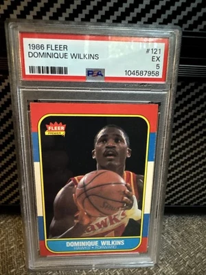1986-87 Fleer - Dominique Wilkins #121 - Image 1 of 2