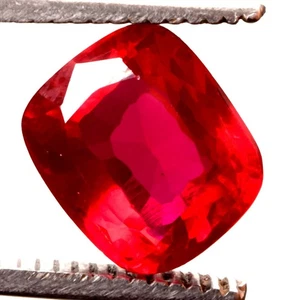 11.70 Cts. Natural Mozambique Red Ruby Cushion Shape Certified Gemstone - Foto 1 di 4