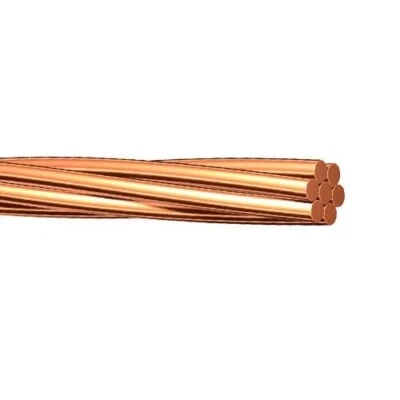 6 AWG 7 Strand Bare Copper Conductor Soft Drawn Ground Wire - Image 1 of 2