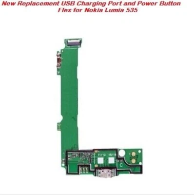 Nuevo puerto de carga USB de repuesto y botón de encendido Flex para Nokia Lumia 535 Foto 1 de 2