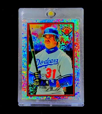MIKE PIAZZA DIAMOND REFRACTOR RARE Holo Topps Bowman Chrome - DODGERS - Image 1 of 4
