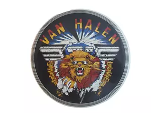Vintage 1984 VAN HALEN LIVE Tour of the World ~ Spilla rotonda 6 pollici - Foto 1 di 2
