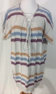 Easel Los Angeles Multicolor Knit Sweater Top, Women's Sz Large, - Picture 1 of 6