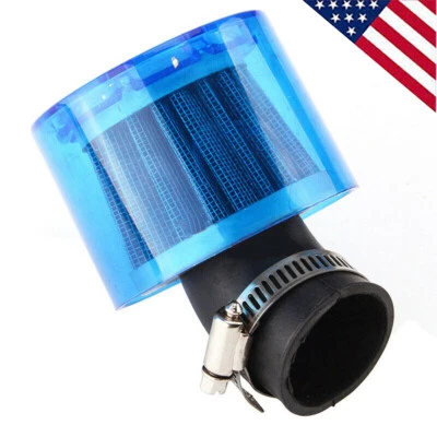 35mm ATV PIT Dirt Bike Splash Proof Plastic Cover Air Filter for 50cc 110cc Blue - Image 1 of 4