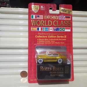 MATCHBOX 1989 Macau WORLD CLASS Series 2 #9 Gold ROLLS ROYCE SILVER SHADOW MIPk - Bild 1 von 4