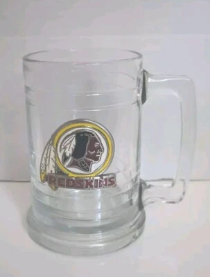 Washington Redskins NFL Official Fine Pewter Clear Glass Beer  Mug  - Image 1 of 4