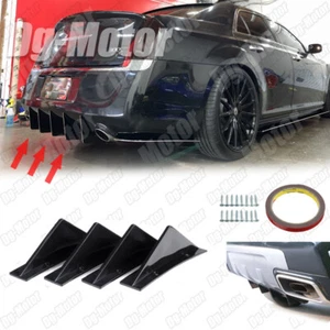 Rear Bumper Diffuser Lip Splitter Shark Fin Trim Cap For Chrysler 300 - Picture 1 of 9
