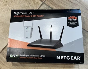 NETGEAR Nighthawk DST AC1900 DST Black Wi-Fi Router & DST Adapter - Picture 1 of 10