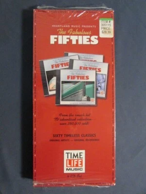 THE FABULOUS FIFTIES TIME LIFE 4CD SET LONGBOX [OPENED] HEARTLAND MUSIC VG++ OOP - Image 1 of 4