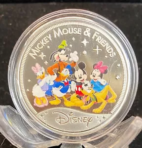 Medalla ficha de Mickey Mouse chapada en plata Bradford Exchange - Imagen 1 de 2