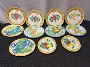 Platos colgantes de pared Vietri Italia uvas y hojas 11 piezas - Imagen 1 de 8