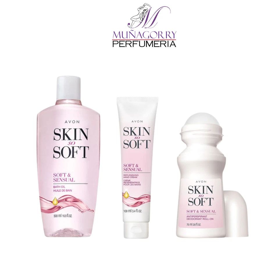 [3 piezas] Combo Skin So Soft de Avon | Crema de manos 3,4 oz; aceite de baño sensual y Sk Foto 1 de 1