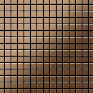 Mosaik Fliese massiv Metall Titan gebürstet kupfer 1,6mm stark Mosaic-Ti-AB - Picture 1 of 5