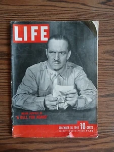 LIFE Magazine December 18 1944, A Bell for Adano, ACCEPTABLE condiiton - Picture 1 of 7