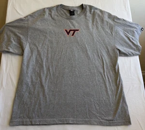Vintage Team Starter Men's Virginia Tech Hokies Short Sleeve T-Shirt Gray Sz 2TG - Picture 1 of 7