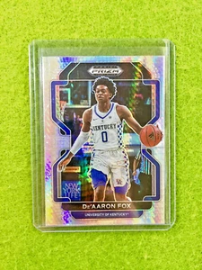 DE'AARON FOX HYPER SILVER PRIZM CARD JERSEY #0 UK SP 2022 Prizm De'Aaron Fox DP - Bild 1 von 24