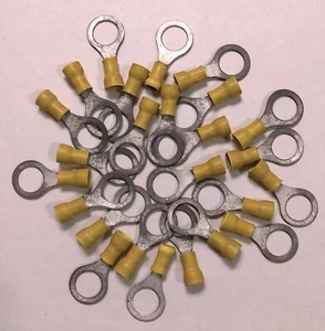 AMP TE Connectivity 12-10 AWG Isolierter Ring Terminal 1/2" Bolzen PIDG 25 Stück - Bild 1 von 4