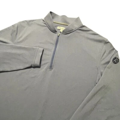 Peter Millar Ross Pullover Mens Large Blue Ballantyne Golf Baseball Collar MINT - Image 1 of 4