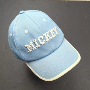 Walt Disney World Mickey Bling Hat One Size Adjustable Baby Blue Embroidered - Picture 1 of 14