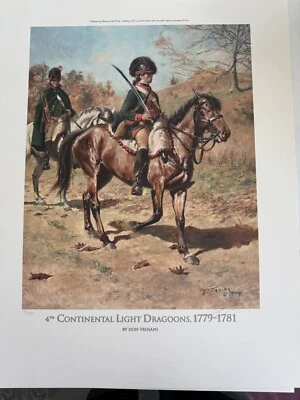 "4th Continental Light Dragoon, 1779-1781" Troiani Revolutionary War , #37 COA - Image 1 of 4