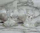Pair of Swarovski Candle Holders  3" Tall