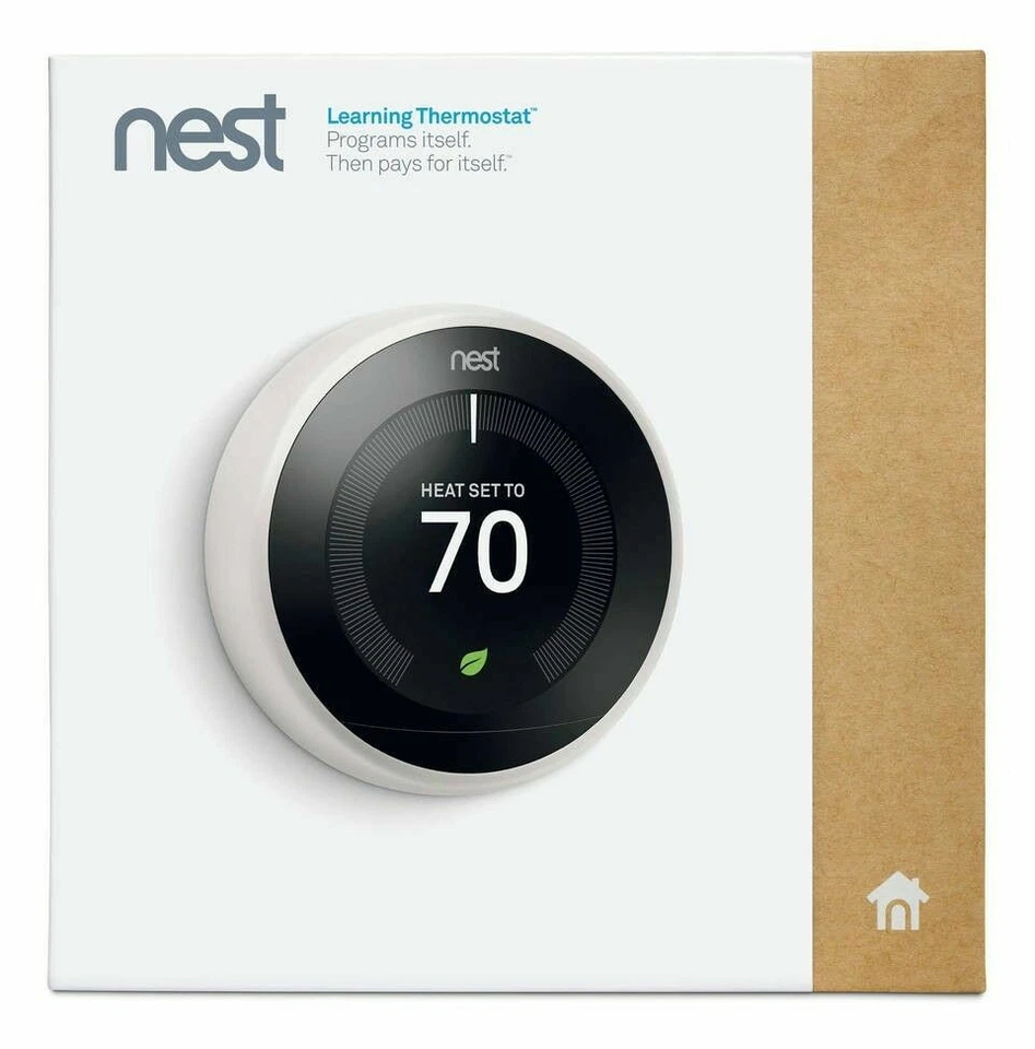 Google Nest Learning Thermostat 3rd Generation Kit - White  T3017US - Image 1 of 1