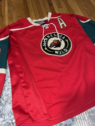 Reebok Premier NHL Red Minnesota Wild Zach Parise Jersey XL Cover