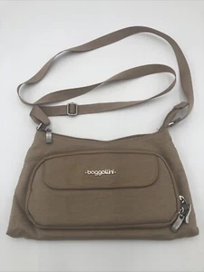 Baggallini Bag Taupe Nylon Crossbody RFID Organizer Purse - Picture 1 of 6