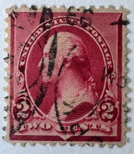 US Stamps Scott 220c 1890 Washington used caps on both 2s Looks VF/XF - Picture 1 of 5