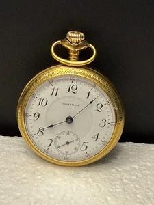 Waltham 16s 17j Antique / Vintage Pocket Watch Gold filled Runs 20 - Picture 1 of 7