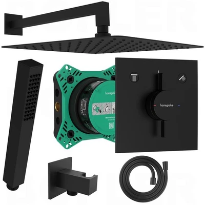 HANSGROHE DuoTurn E Armatur + Ibox 2 | BOFLER Duschset #49, Regendusche 30cm - Bild 1 von 4