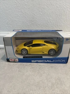 Maisto 1/24 - Lamborghini Huracan LP610-4 Yellow Diecast Scale Model Car - Picture 1 of 4