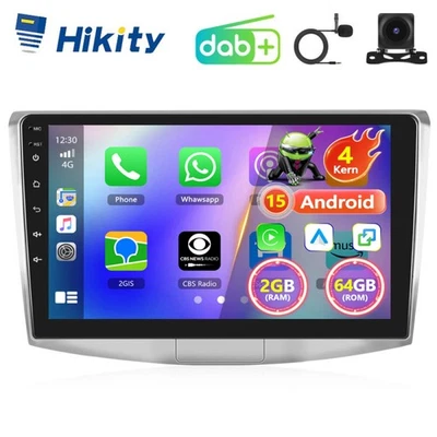 DAB+ 2+64G Carplay Android15 Autoradio für VW Passat B7 GPS Navi WIFI BT RDS Kam - Bild 1 von 4