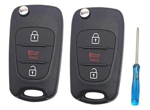 Flip Folding Keyless Entry Replacement Key Fob Cover fit for010-013 Kia 2 - Picture 1 of 7