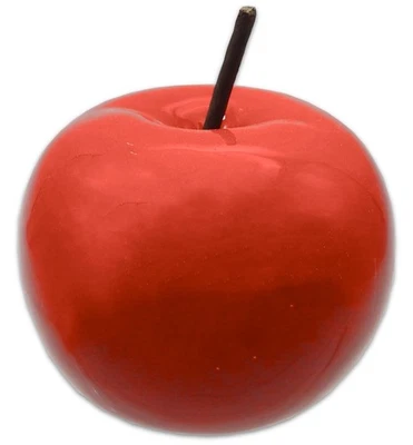 Deko Apfel Rot Keramik Glänzend Tischdeko Herbstdeko Weihnachtsdeko Ø 10cm 11H - Bild 1 von 4