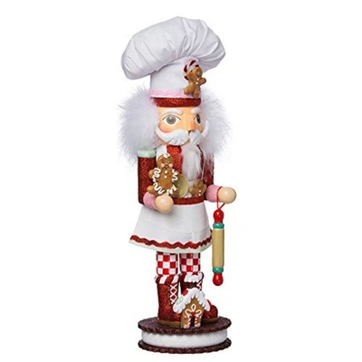Hollywood Gingerbread Chef Wooden Christmas Nutcracker Decoration 15 inch HA0325 - Image 1 of 4