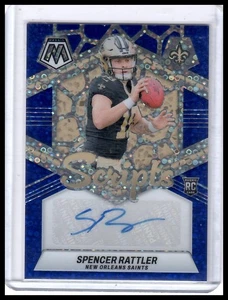 2024 Panini Mosaic #RS-SRR Spencer Rattler Rookie Scripts No Huddle Blue - Picture 1 of 2