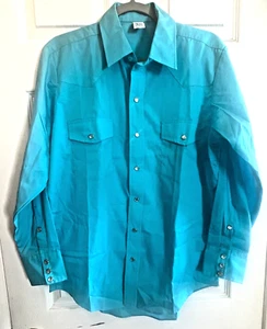 Vintage Pearl Snap Knopf Shirt 15 1/2 x 33 Made in USA - Bild 1 von 5