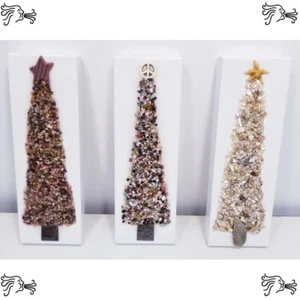 Stone and Resin Christmas Tree Winter Art Picture Wall Decor Home Decor Unique H - Picture 1 of 4