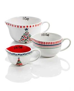 Home Essentials Festive Tree Dinnerware Collection Set of 3 Measuring Cups - Picture 1 of 1