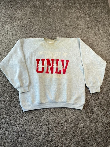 VINTAGE Las Vegas Rebels Sweatshirt Mens Extra Large Gray UNLV Nevada 90s FLAW Cover