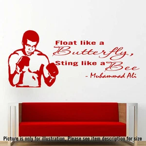 Muhammad Ali "Butterfly" Motivational quote wall art, Sports stickers, Wall art - Picture 1 of 8