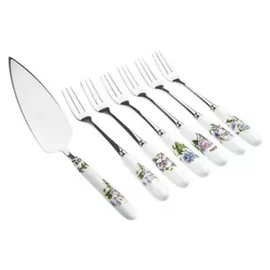 Portmeirion Botanic Garden - Cake Slice and Set of 6 Pastry Fork Boxed - Picture 1 of 4