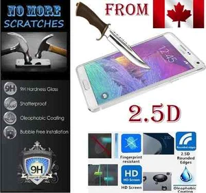 2.5D 9H Premium REAL Tempered Glass Samsung Galaxy Note4 Note 4 Screen Protector - Photo 1 sur 7