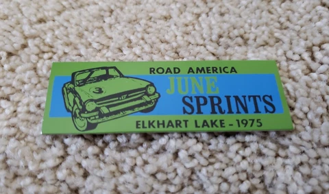 Road America 1975 June Sprints Road Races Dash Plaque Elkhart Lake SCCA SVRA Cover