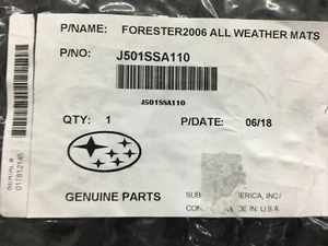 Genuine 2003 - 2008 Subaru Forester All weather Rubber floor mats Black OEM 4pcs - Picture 1 of 1