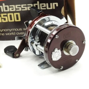 Abu Garcia Ambassadeur 5500C Fishing Reel. Brown. Made in Sweden. W/ Box. - Picture 1 of 13
