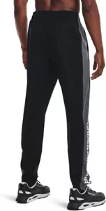 NWT Under Armour Loose Fit Brawler Track Sweat Pants Mens 4XL Black Tapered Gym - Picture 1 of 6