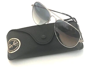 RAYBAN RB3689 9149Aviator Gradient LENS Authentic ITALY 58mm SunglassesExcellent - Picture 1 of 4