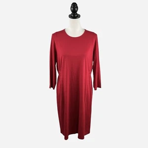 J Jill Wearever Collection Kleid Gr. M True Red 3/4 Arm Stretch UVP 99 $ NEU - Bild 1 von 14